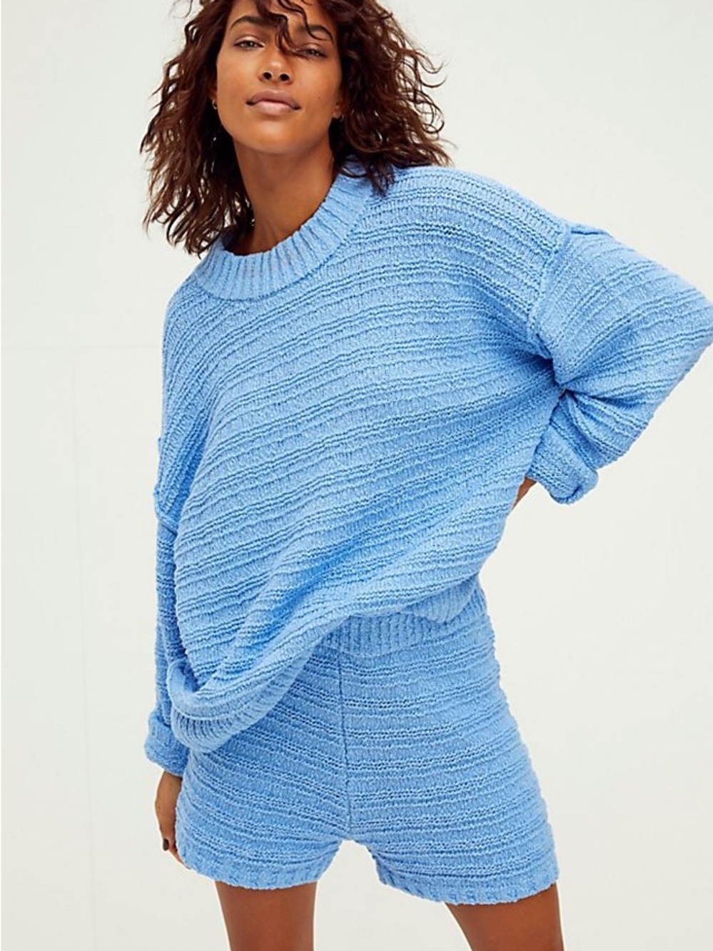 Free People Malibu Boo Sweater Set - Calendula Sky
